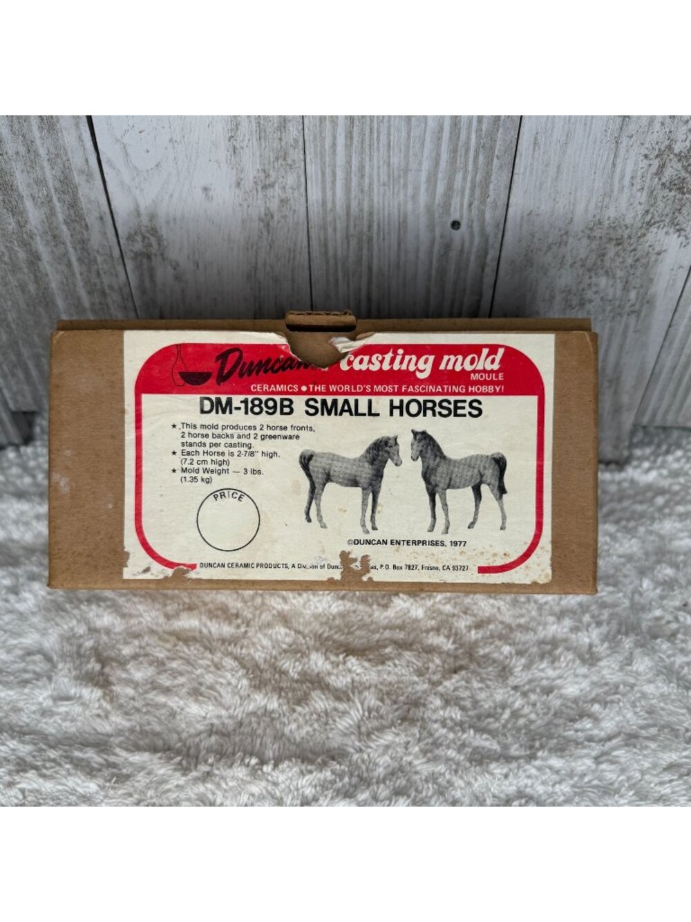Vintage 1977 Duncan Enterprises Ceramic Slip Casting Mold DM-189B SMALL HORSES